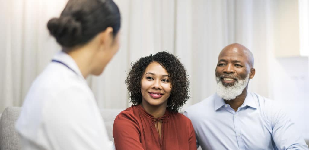 Infectious disease doctor consults couple