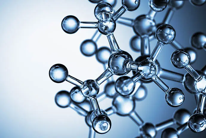 Close up of molecular structure